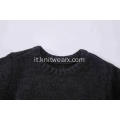 Pullover girocollo da ragazzo con fondo a righe lavorato a maglia